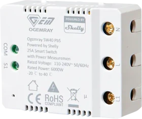 Shelly Ogemray Smarter Relaisschalter, 25A, Schaltaktor