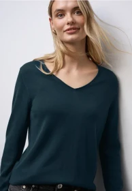 Street One V-Neck Pullover tide blue (Damen)