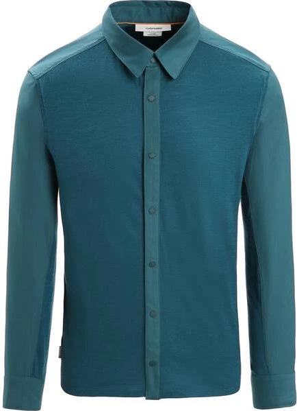 Icebreaker Merino Hike Hemd langarm green glory (Herren)
