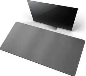 Cennbie Schreibtischunterlage Leder, Mauspad XXL, 1000x500mm, dunkelgrau