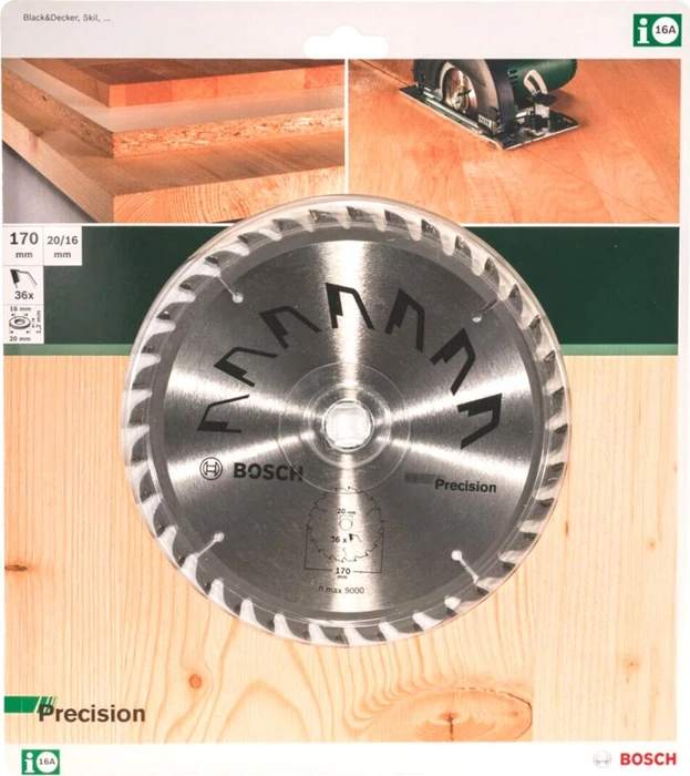 Bosch DIY Precision Kreissägeblatt 36Z, 170x2.5x20mm, 1 Stück