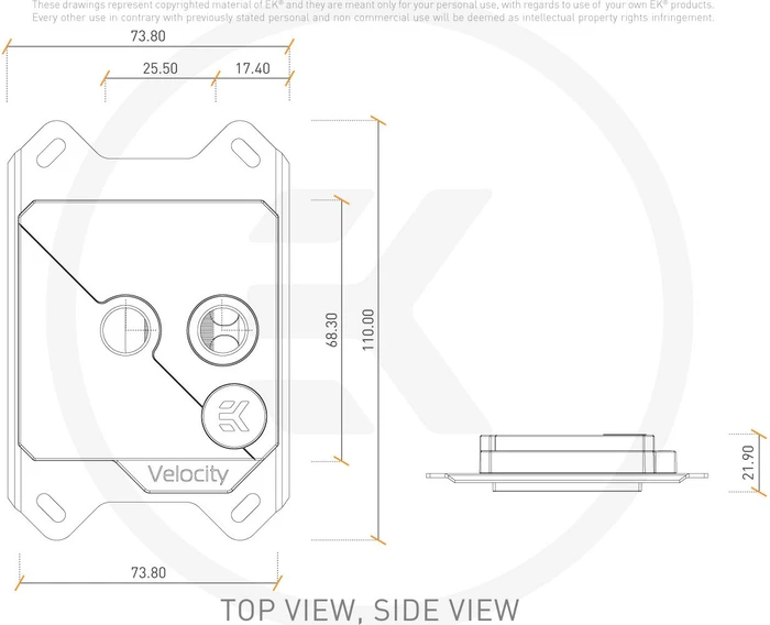 EK Water Blocks Quantum Line EK-Quantum Velocity Honor D-RGB AMD, Black Nickel, Stars & Stripes