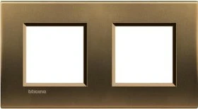 Bticino Livinglight Abdeckrahmen 2-fach, bronze