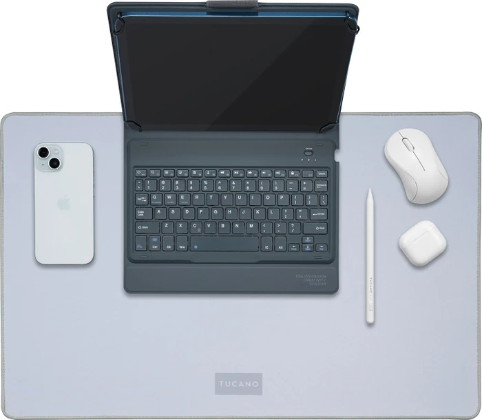 Tucano One Desk Pad für MacBook Neo, 550x350mm, Silber grau
