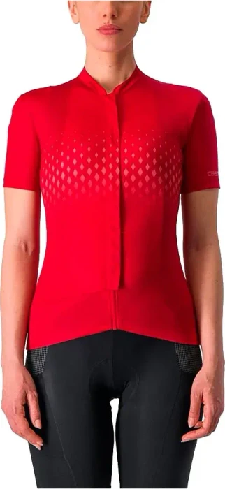 Castelli Unlimited Sentiero Trikot kurzarm rich red/mineral red (Damen)