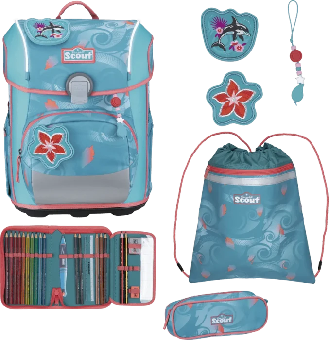 Scout Neo Exklusiv Safety Light Aloha Schultaschen-Set, 4-tlg.