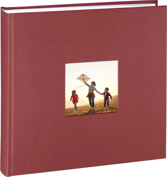 Hama Jumbo Fotoalbum, 30x30, 100 weiße Seiten, Fine Art rot