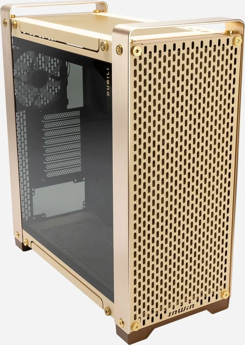 In Win Dubili Champagne Gold, vormontiert, gold, Glasfenster