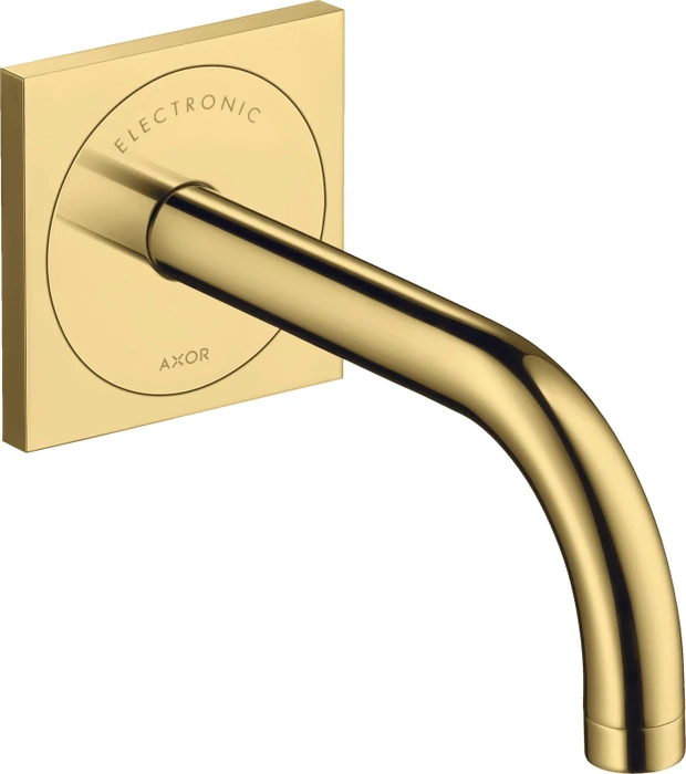 Hansgrohe Axor Uno elektrische Waschbeckenarmatur 165 mit Temperaturvoreinstellung und Netzanschluss polished goldoptik