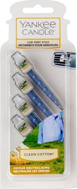 Yankee Candle Car Vent Sticks Clean Cotton (1194395E)