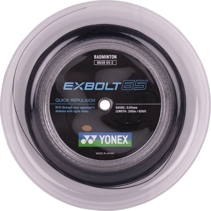 Yonex Exbolt 65 Badmintonsaite schwarz 200m