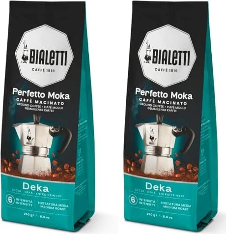 Bialetti Perfetto Moka Deka entkoffiniert Kaffeepulver, 250g