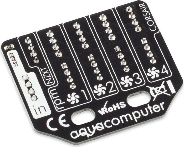 Aqua Computer RGBpx Splitty4, Lüfterverteiler, Lichtsteuerung, 4-fach