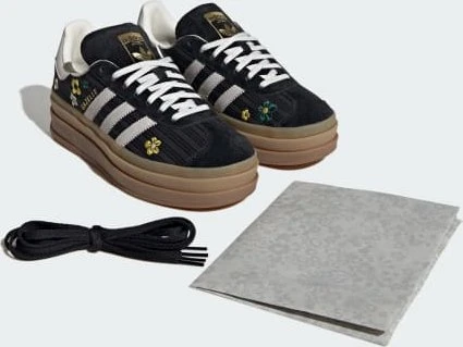 adidas Gazelle Bold core black/off white/eqt yellow (Damen)
