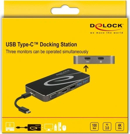 DeLOCK USB Type-C Dockingstation, USB-C 3.0 [Buchse]