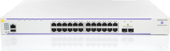 Alcatel OmniSwitch 6450 Rackmount Gigabit Managed Switch, 24x RJ-45, 2x SFP+, 1x Erweiterungsslot, 390W PoE+