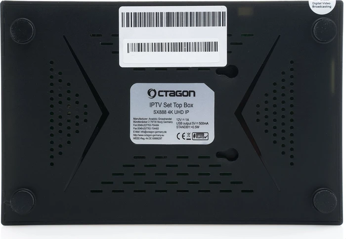 Octagon SX888 4K UHD IP Receiver mit WLAN-Stick
