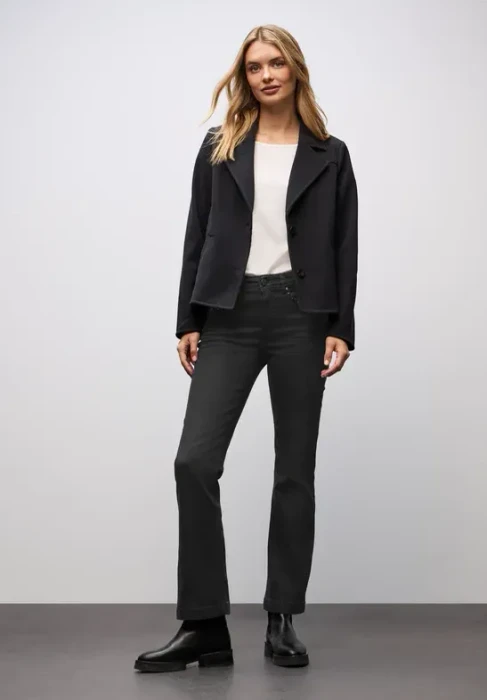Street One Bootcut mit Nieten Jeans black washed (Damen)
