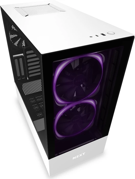 NZXT H510 Elite, weiß, Glasfenster