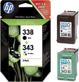 HP Druckkopf mit Tinte 338+343 schwarz/dreifarbig