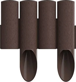 Cellfast Gartenpalisade 4 Standard Rasenkante 23.5x25.5cm braun, 4 Stück