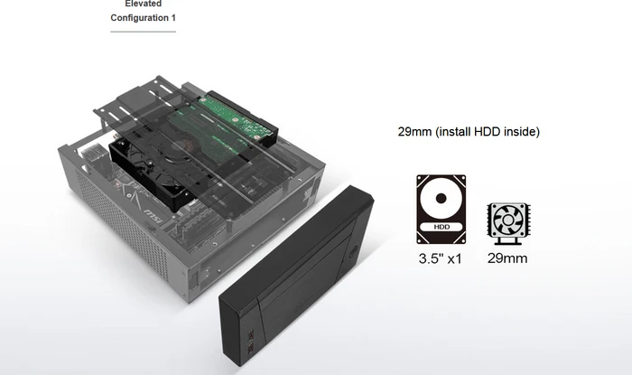 SilverStone Milo ML10, schwarz, Mini-ITX