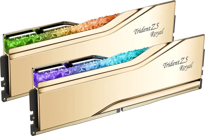 G.Skill Trident Z5 Royal RGB Gold UDIMM 32GB Kit, DDR5-6000, CL28-36-36-96