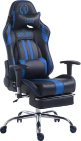 CLP Racing Limit V2 Kunstleder Gamingstuhl mit Fußstütze, schwarz/blau