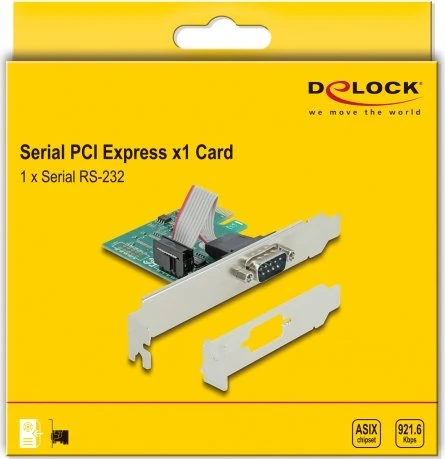 DeLOCK PCI Express auf 1x seriell RS-232, PCIe 2.0 x1