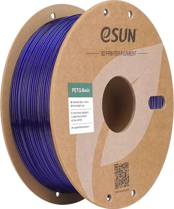 eSUN PETG, Translucent Blue, Spule, 1.75mm, 1.00kg