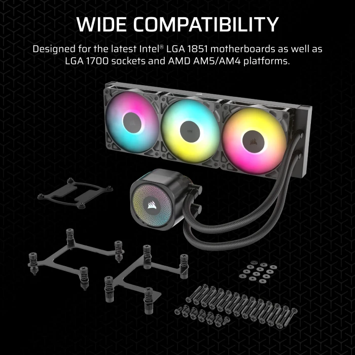 Corsair Nautilus 360 RS ARGB, schwarz