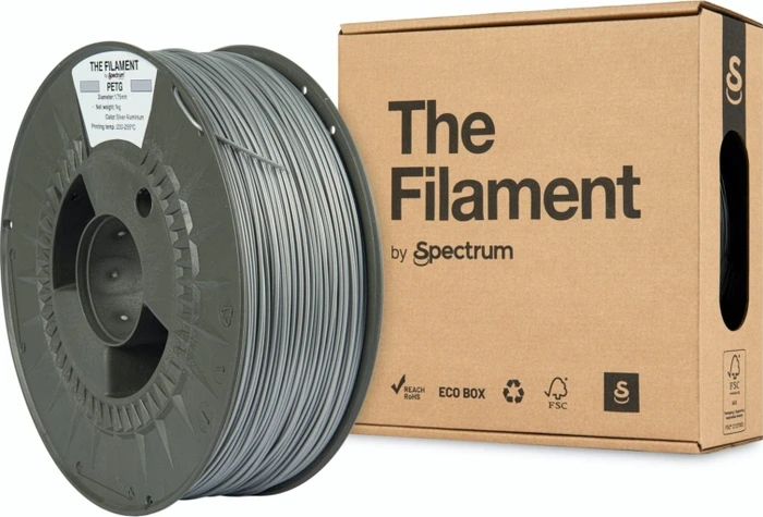 Spectrum PETG, silber, Spule, 1.75mm, 1.00kg