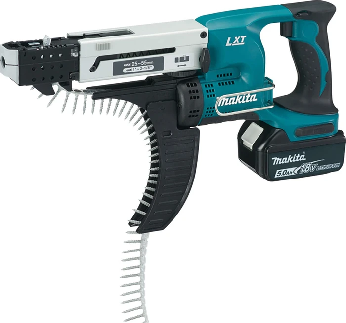 Makita DFR550RTJ Akku-Magazinschrauber inkl. MAKPAC + 2 Akkus 5.0Ah