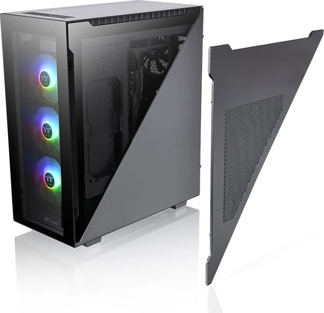 Thermaltake Divider 500 TG ARGB, schwarz, Glasfenster
