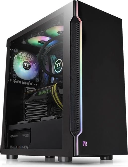 Thermaltake H200 TG RGB, schwarz, Glasfenster