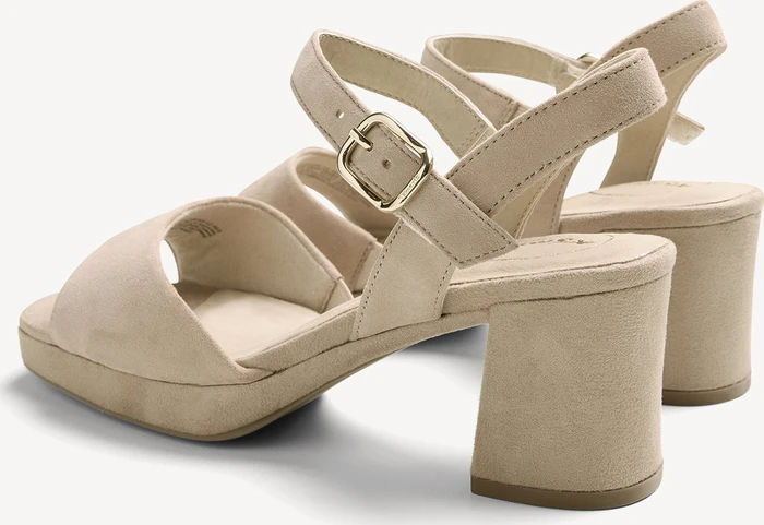 Tamaris Ledersandalette Wide Fit beige (Damen)