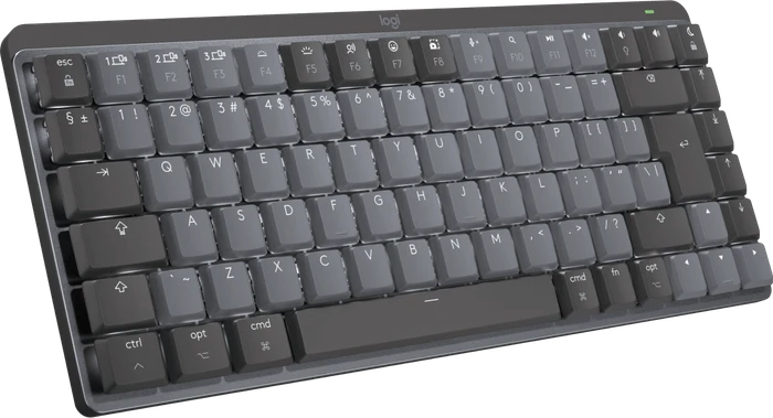 Logitech MX Mechanical Mini for Mac, Space Gray, LEDs weiß, Logi Bolt, Kailh Choc V2 LOW PROFILE BROWN, USB/Bluetooth, US