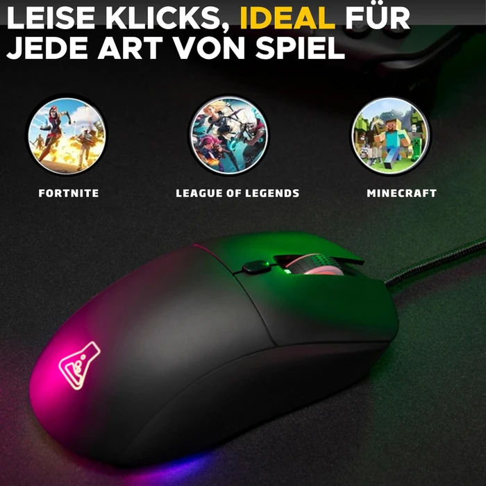 The G-Lab Kult Cobalt Gaming Mouse, schwarz, USB