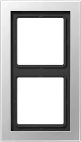 Jung Serie LS-design Rahmen Metallausführung 2-fach, aluminium
