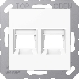 Jung Series AS Abdeckung für Modular-Jack-Steckbuchsen, alpinweiß