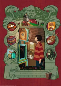 Ravensburger Puzzle Harry Potter bei der Weasley Familie