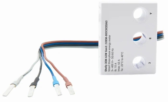 Shelly 3EM-63W Gen3, Strom-/Energiemesser