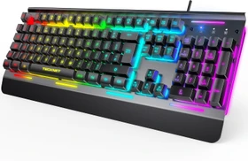 TeckNet RGB Gaming Keyboard, schwarz, LEDs RGB, USB, UK (TK-KB002-UK)