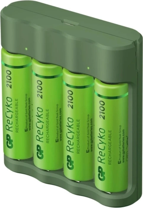 GP Batteries ReCyko Everyday Charger (USB) B421 inkl. 4x AA NiMh 2100mAh