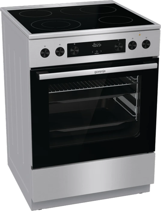 Gorenje GECS6C70XPA Elektroherd mit Glaskeramik-Kochfeld