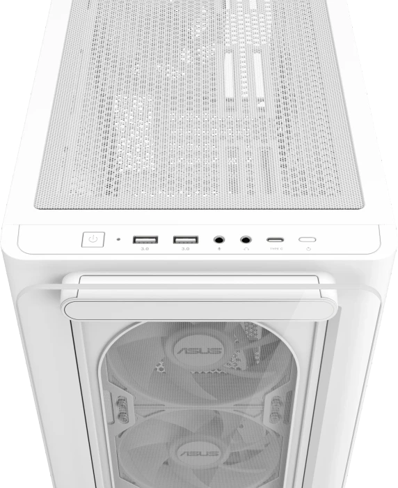 ASUS A23 PLUS TG ARGB White, Glasfenster