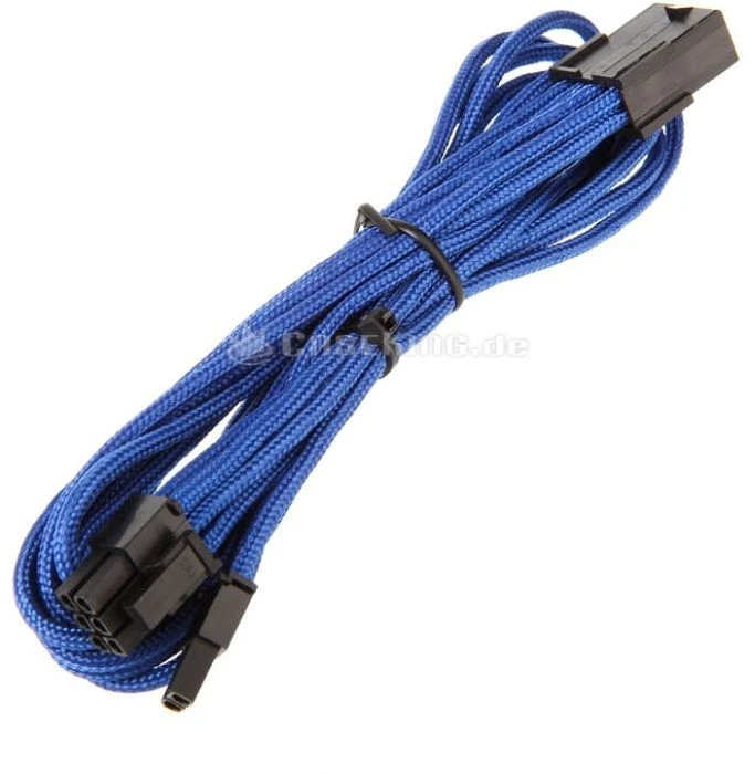 BitFenix Alchemy 6/8-Pin PCIe Verlängerung 45cm, sleeved blau