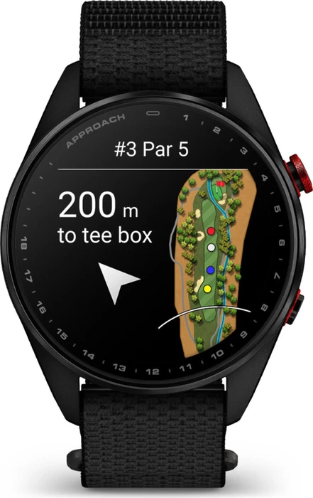 Garmin Approach S72 47mm carbon gray-red dlc titanium/black