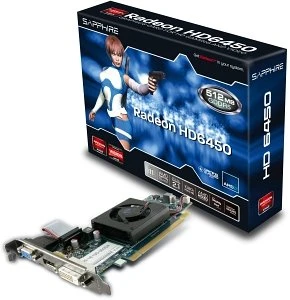 Sapphire Radeon HD 6450, 512MB GDDR5, VGA, DVI, DP, lite retail