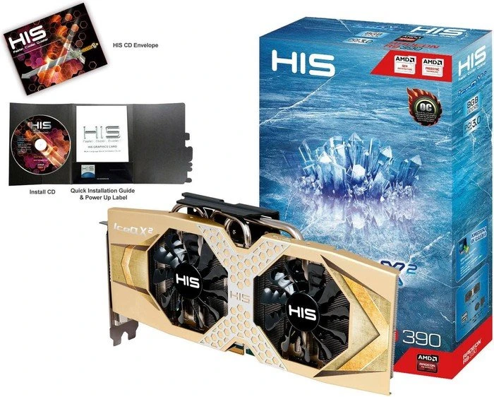 HIS Radeon R9 390 IceQ X² OC, 8GB GDDR5, 2x DVI, HDMI, DP